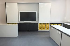 Lathallan School science lab furniture feature box