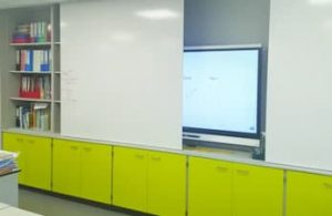 Primary school furniture with teaching wall