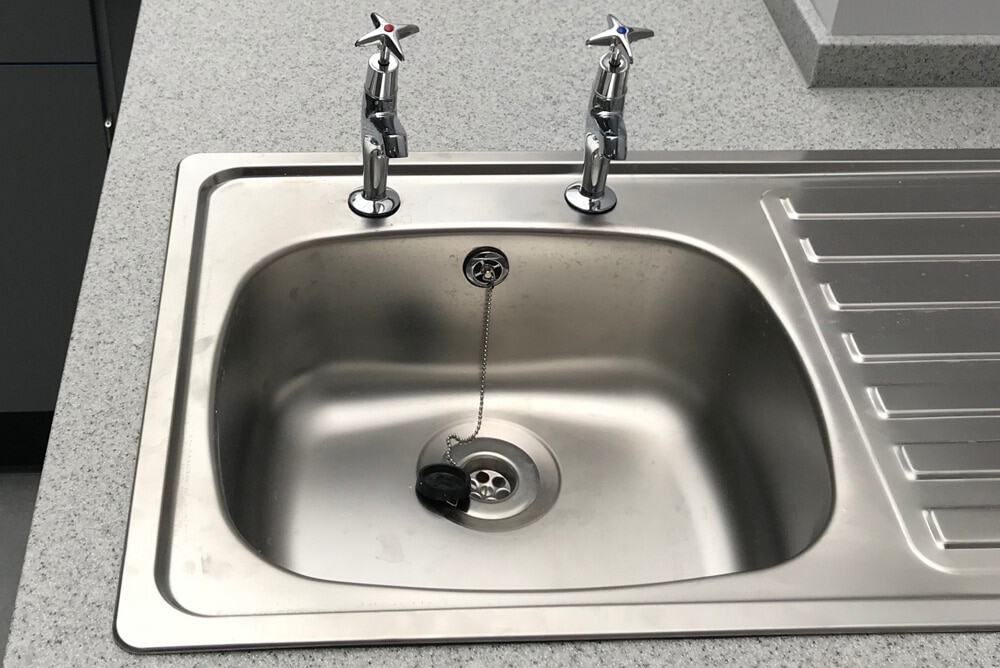 Food technology room stainless steel sink & drainer