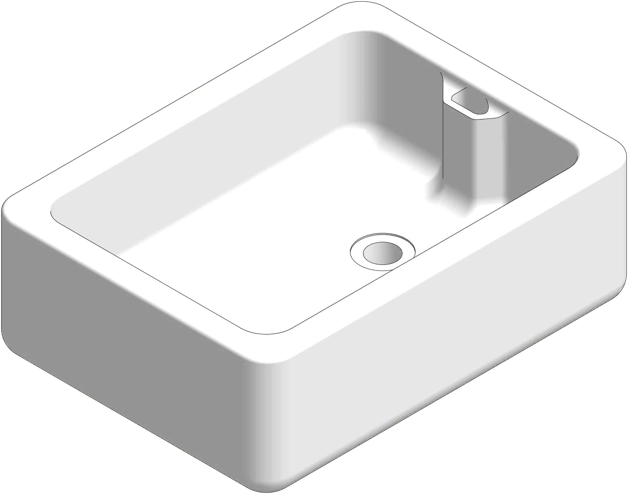 3D visual of Belfast sink for commercial science laboratories.