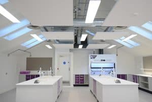 Tonbridge School Science lab with industrial details