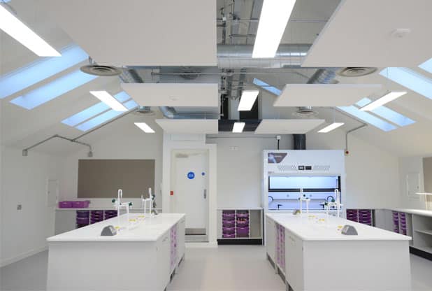 Tonbridge School Science lab with industrial details