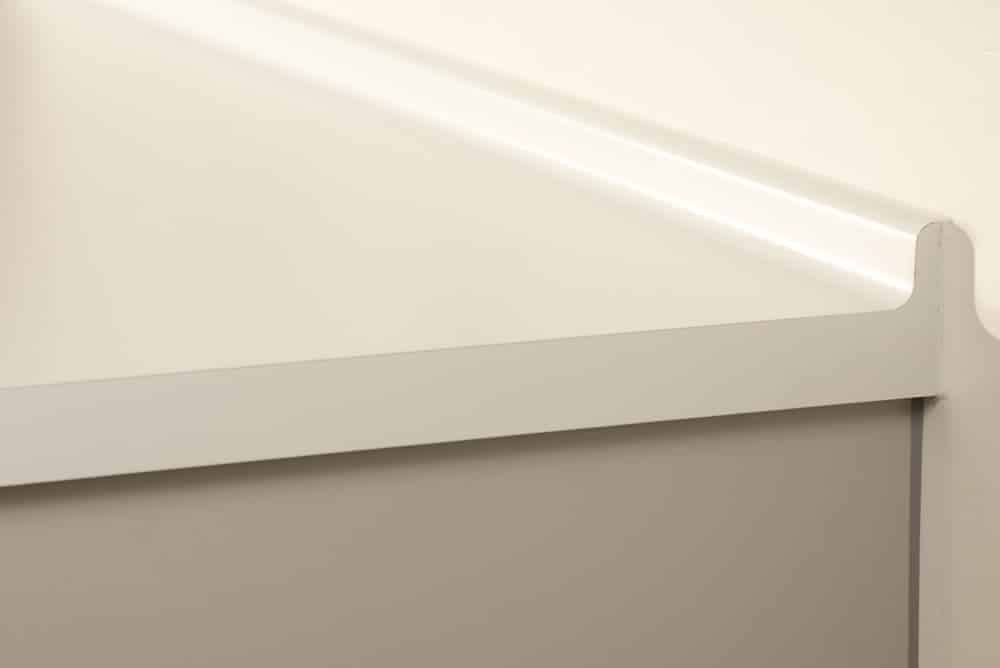 Laminate worktop for hospital environments.