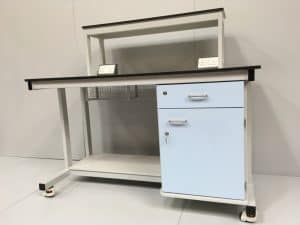 Bespoke mobile laboratory workstation for research, industrial, university and medical laboratories.