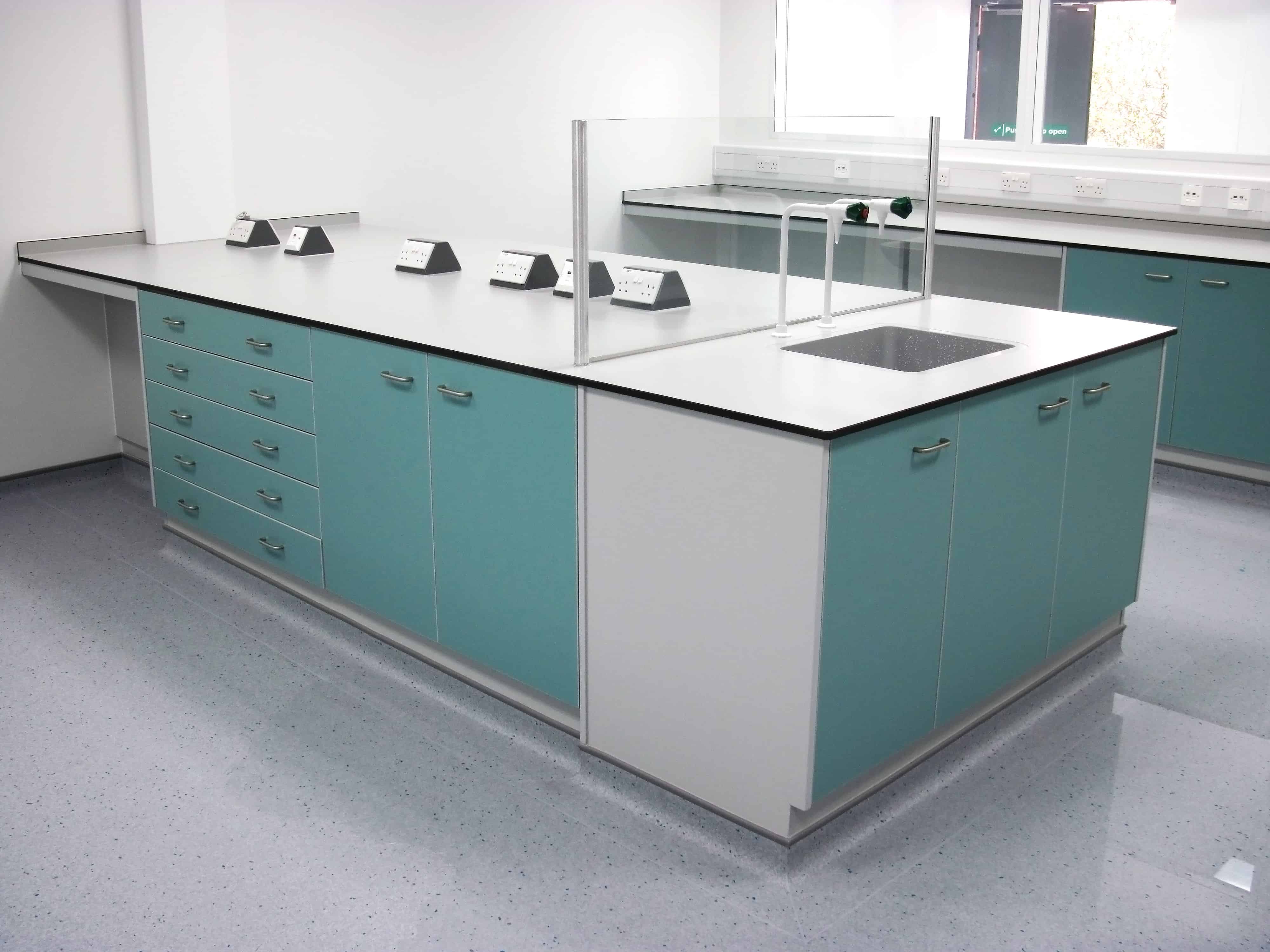 Laboratory Trespa worktop for research, industrial, university and medical laboratories.