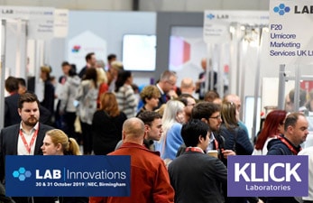 Klick Technology exhibit at Lab Innovations 2019