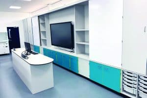 Science Laboratory teaching wall