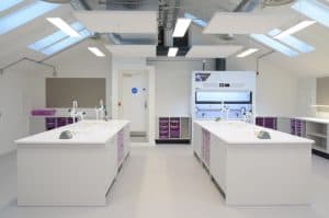 Tonbridge School science laboratory with fume cupboard