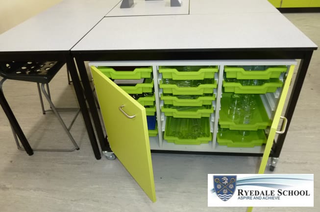 Rydale School mobile science laboratory storage furniture