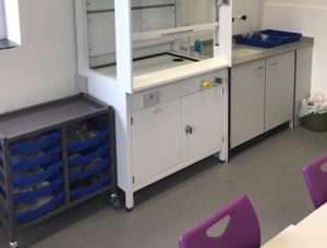 Chemistry lab with fixed fume cupboard - Royal Masonic School