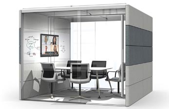 Meeting pod for laboratory breakout spaces