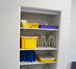 School science laboratory shelving for Bacup & Rawtenstall Grammar School