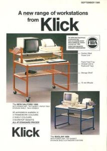 klick Technology 1989 archive computer trolley leaflet
