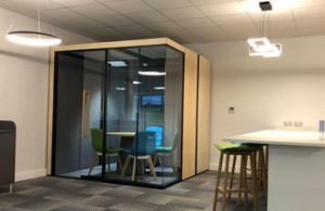 lab fit out with meeting pod