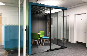 meeting pod installed to complete laboratory construction