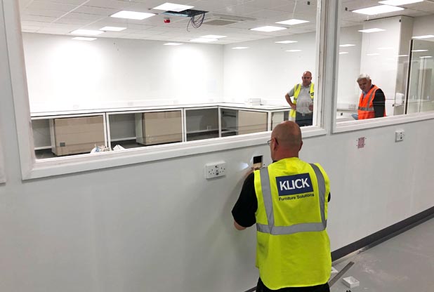 fit out of laboratories by klick