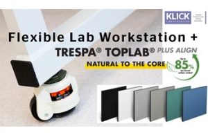lab innovations feature image of mobile lab workstation with trespa toplab plus align worktop