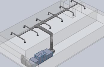 3d visual for lab ventilation system