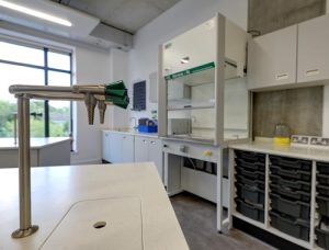 northwood college science lab taps & fitted furniture