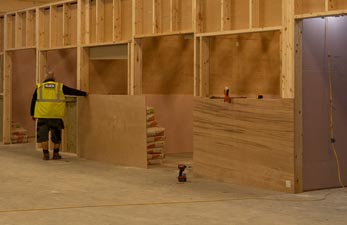 fitting moisture resistant plywood for lab construction project