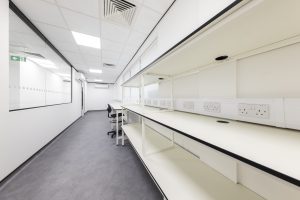 bespoke laboratory shelving supplied by klick