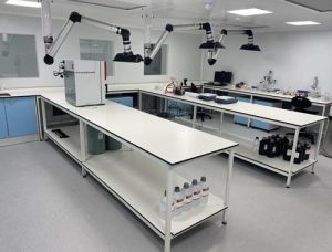 laboratory furniture installation for cannapharma production lab