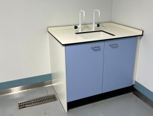 lab furniture and sink unit