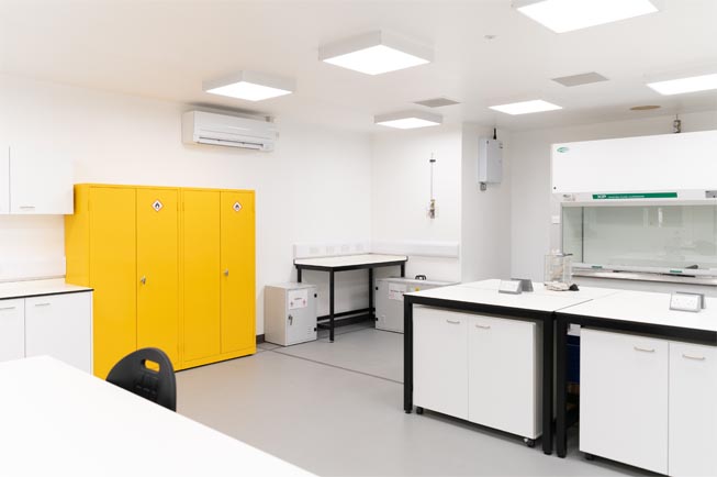 lab workbenches and mobile cabinets