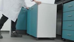 mobile laboratory cabinet for flexibility