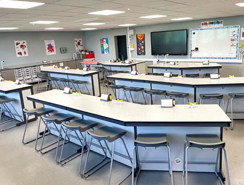 school refurbishment - physics lab layout