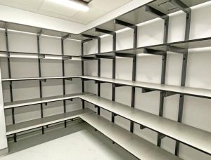 science laboratory store trespa shelving