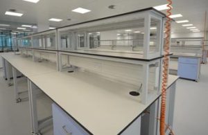 fitout of mobile lab workstations