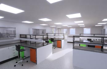 laboratory fit out design visualisation