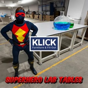 lab tables from superhero film