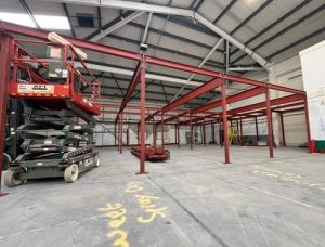 mezzanine structure for lab fitout